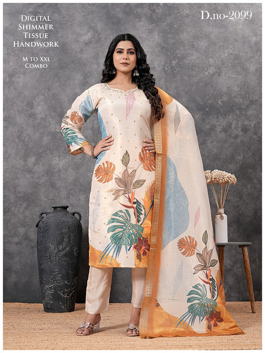 Premium Tropical Print Ethnic Suit