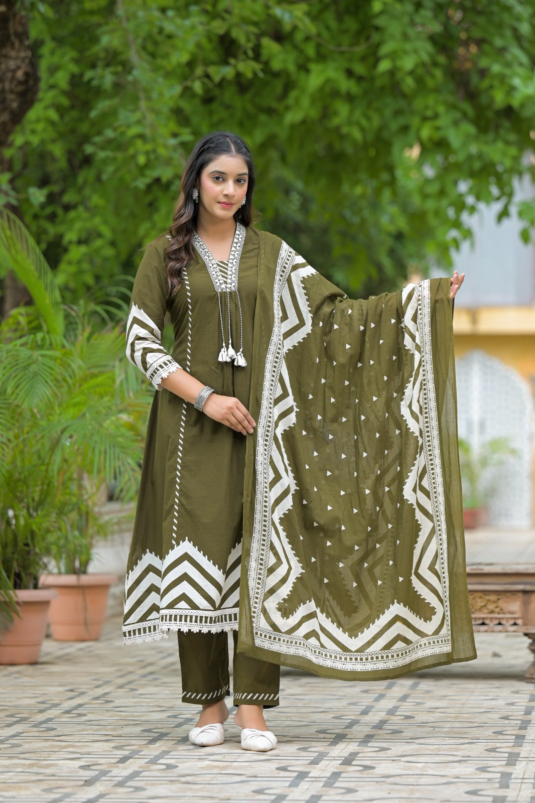 Stylish Cotton Printed Kurta Set with Dupatta – Elegant Daily & Festive Wear 🌿