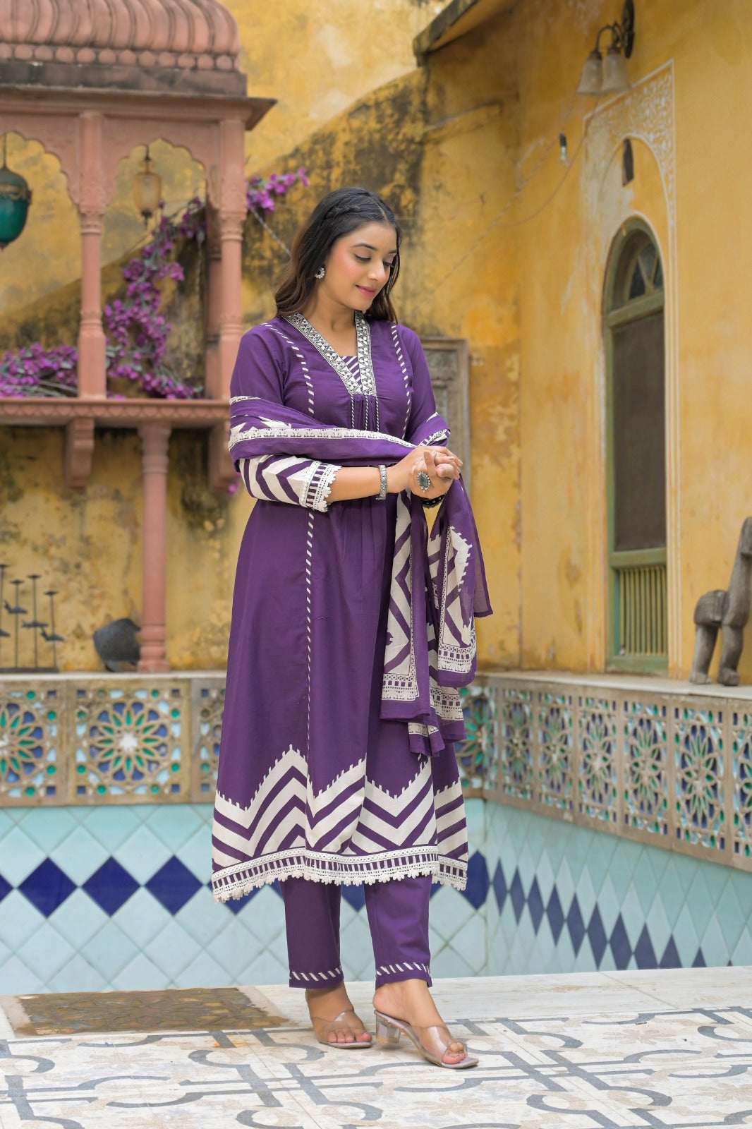 Stylish Cotton Printed Kurta Set with Dupatta – Elegant Daily & Festive Wear