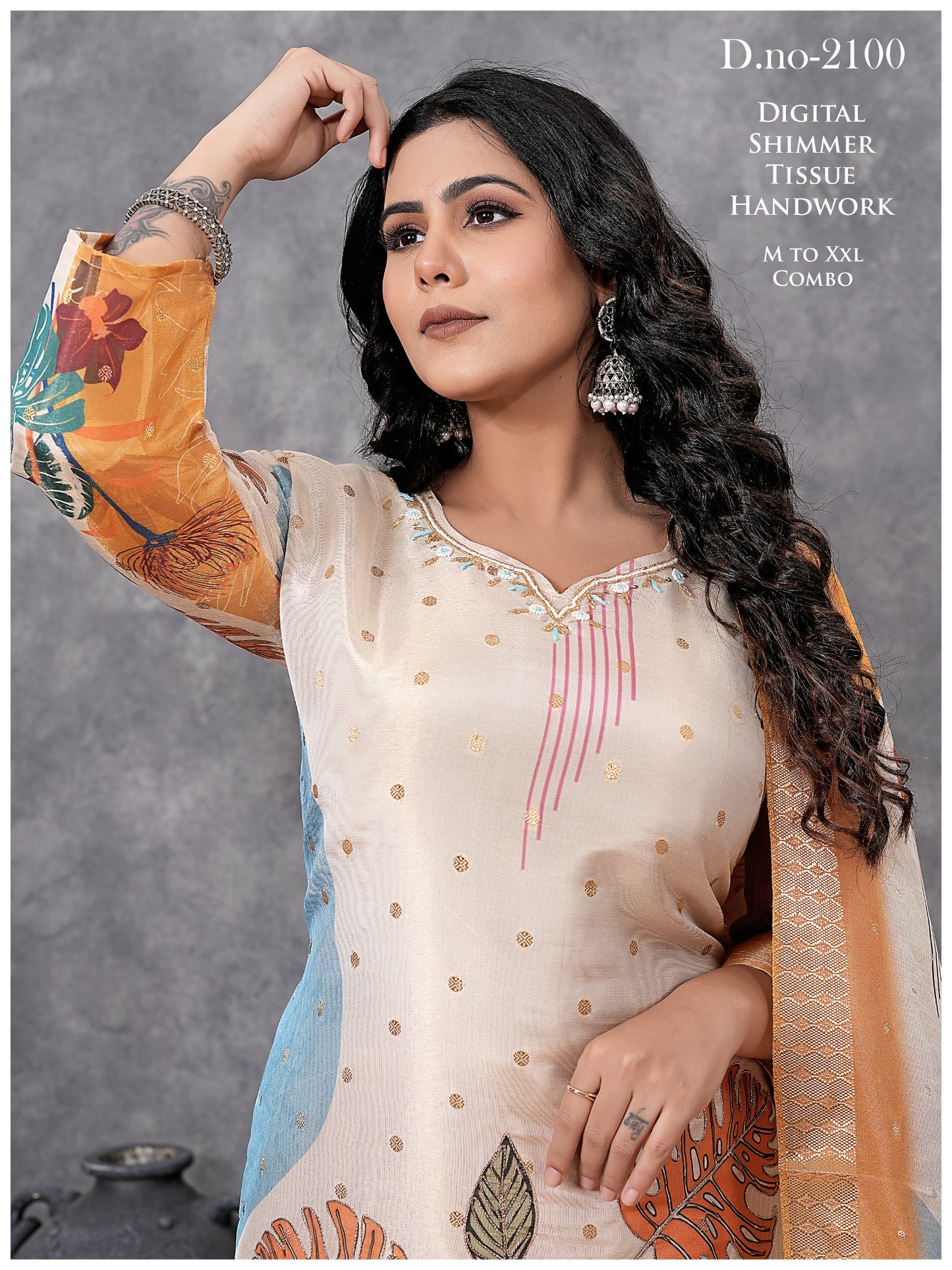 Premium Tropical Print Ethnic Suit