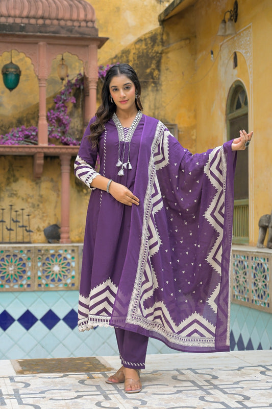 Stylish Cotton Printed Kurta Set with Dupatta – Elegant Daily & Festive Wear