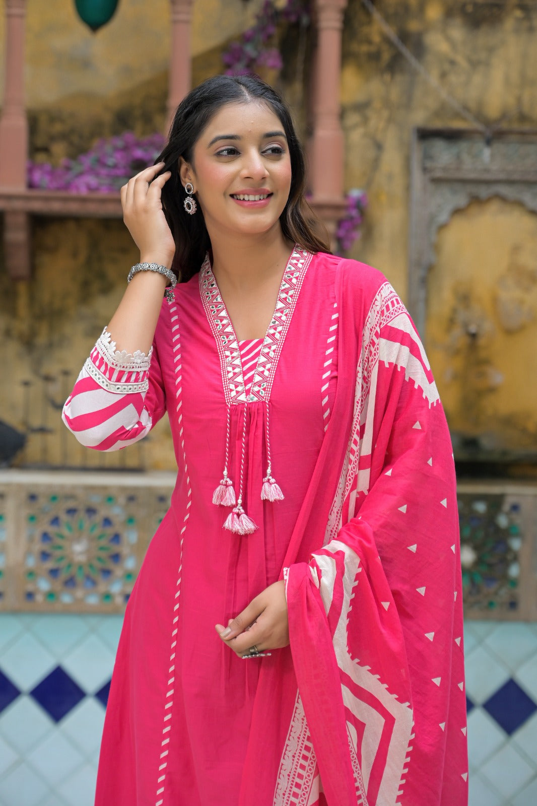 Stylish Cotton Printed Kurta Set with Dupatta – Elegant Daily & Festive Wear